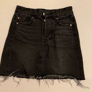 Hm black denim skirt